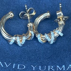 New David Yurman Helena Diamond hoops